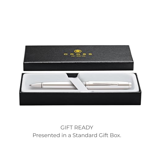Image of Cross Coventry Gunmetal Gray Ballpoint Pen with Chrome Trim - Refillable, Medium Point, Black Ink, Luxury Gift Box
