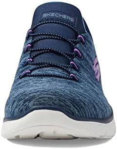 Skechers Sport Women's Women's Hands Free Slip Ins Summits Dazzling Haze Sneaker, Navy Purple, 8 Wide | Image 5