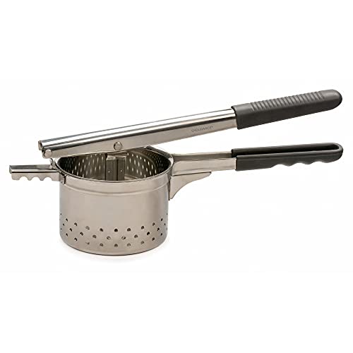RSVP International Endurance® Jumbo Potato Ricer | Mash Potatoes, Fruits, Vegetables & More | Extra Large Ricing Basket | Pot Resting Extension | Dishwasher Safe