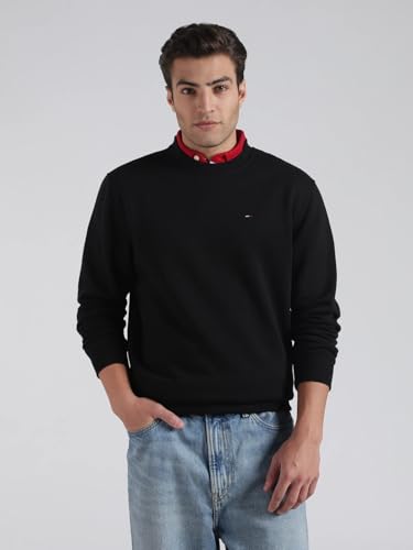 Image of Solid Regular fit Cotton Sweatshirt