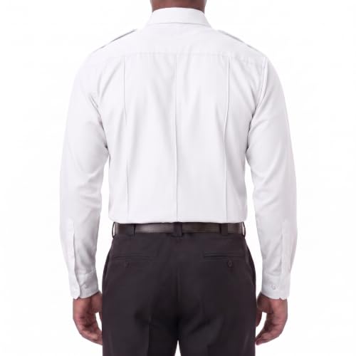 Image of First Class 100% Polyester Short & Long Sleeve Zippered Uniform Shirt 4 Pocket Hidden, Law Enforcement BDU Zipper Closure.