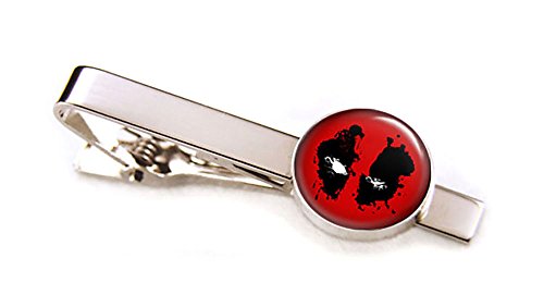 SharedImagination Deadpool Tie Clip, Avengers Cufflinks, Tie Tack, Marvel Jewelry, Cuff Links Link, Groomsmen Gift Wedding Party Gifts Father