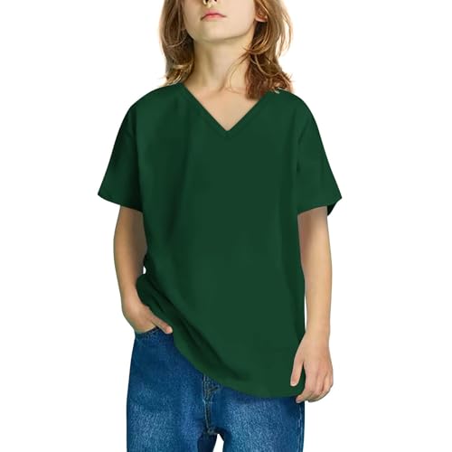 Girls Short Sleeve T Shirts Kids Summer V Neck Tops Boys Girls Outdoor Athletic Casual Loose Fit Shirt Lightweight2