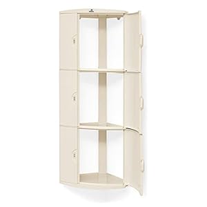 Nilkamal 3 Door Plastic Storage Corner Cabinet | Bathroom| Space & Clothes Organizer| Shelves | Living Room |Multipurpose for Home Kitchen & Office Use Nilkamal 3 Door Plastic Storage Corner Cabinet | Bathroom| Space & Clothes Organizer| Shelves | Living Room |Multipurpose for Home Kitchen & Office Use