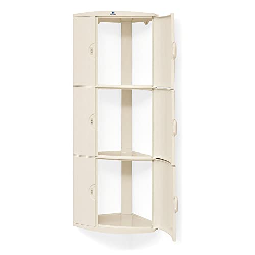 Nilkamal-3-Door-Plastic-Storage-Corner-Cabinet-Bathroom-Space-Clothes-Organizer-Shelves-Living-Room-Multipurpose-for-Home-Kitchen-Office-Use Nilkamal 3 Door Plastic Storage Corner Cabinet | Bathroom| Space & Clothes Organizer| Shelves | Living Room |Multipurpose for Home Kitchen & Office Use