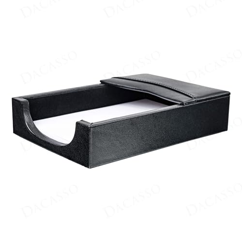 Porte-notes de bureau Dacasso en cuir véritable de style exécutif