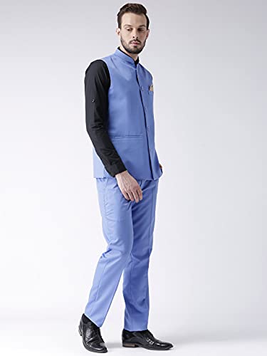 Image of hangup Men's Synthetic Notch Lapel Suit (2BasketTR Dark Blue 44