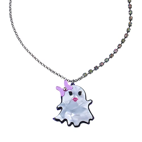 Betsey Johnson Ghost Pendant Necklace2