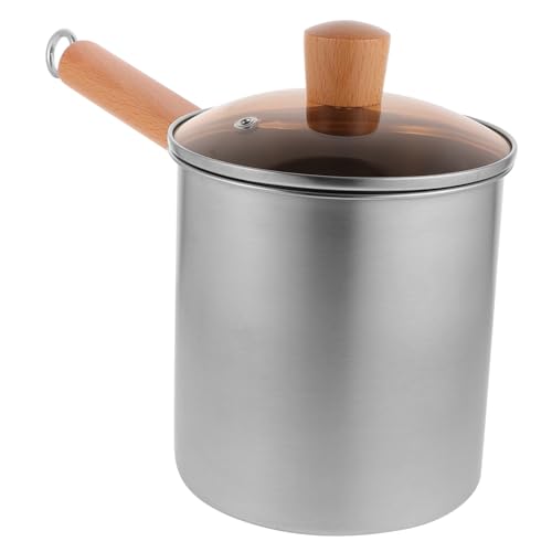 PRETYZOOM Large Capacity Stainless Steel Deep Fryer Pot for Home Use Versatile Frying and Boiling Compact Design Minimizes Oil Splattering for Cooking Chicken and French Fries