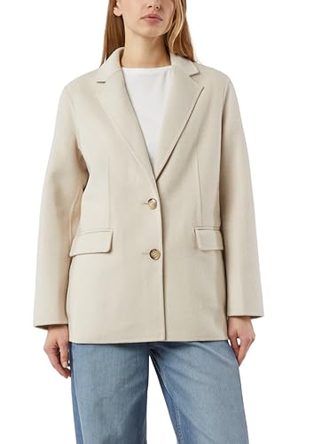 Manteau blazer en laine mélangée femme Comma veste longue chaude d'hiver