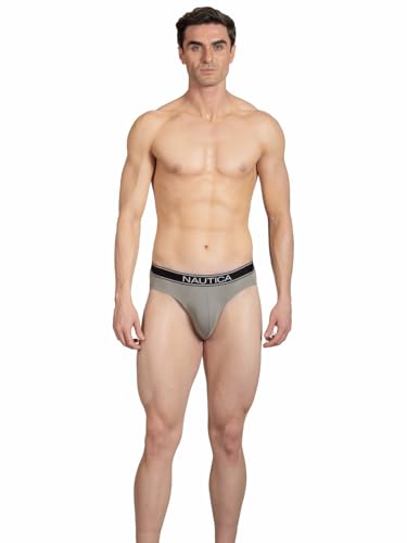Image of Nautica Men's Cotton Blend Classic Solid Briefs