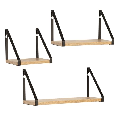 IDMarket - Lot de 3 étagères murales Detroit Design Industriel
