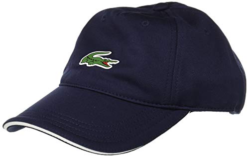 Lacoste Mens Golf Front Croc Poly Cap, Navy Blue/White, M/L