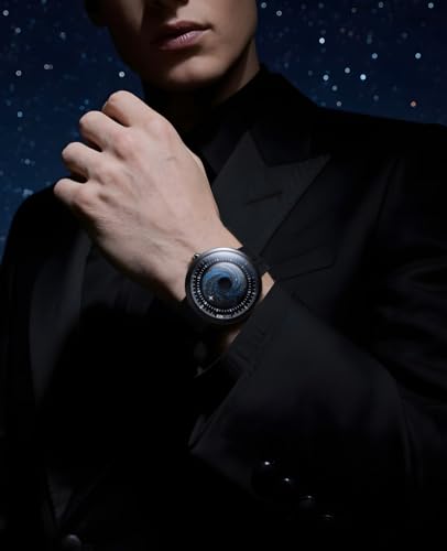 Image of CIGA Design Mechanical Automatic Watch Blue Planet U Series Stainless Steel /Titanium /Ceramics Case Sapphire Crystal Fluororubber /Ceramics Strap Watches Gifts for Men and Women
