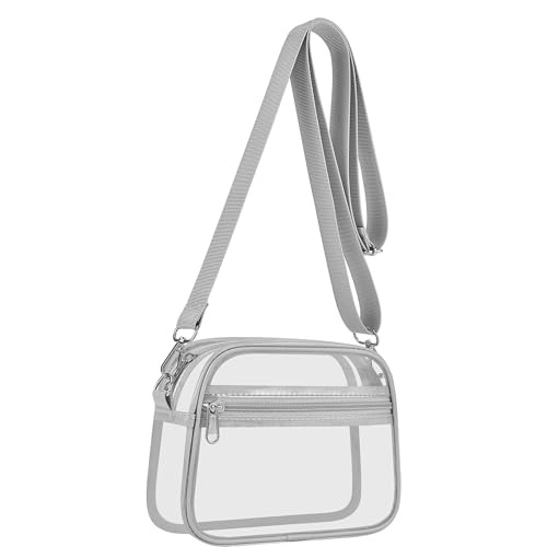 Image of USPECLARE Clear Bag for Stadium Events Clear Sports Fan Handbags Purses | Unisex 0.4 mm Thickened Waterproof PVC,Approved for Concerts,Game Days,Outdoor Events