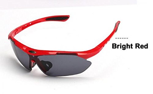 New Men Fashion Cycling Bicycle Road Mountain Bike Outdoor Sports Sun Glasses Eyewear Goggle Sunglasses UV400 (Red 2)