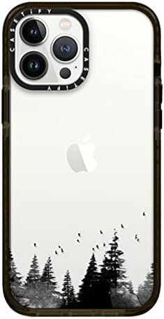 Casetify iPhone 13 Pro Max Case Impact Shockproof - Minimal Forest Clear Case - Clear Black