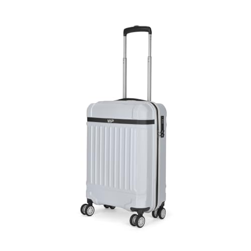 Image of VIP Bastion Cabin Polycarbonate Hard Case 8-Wheel Trolley Bag, Silver