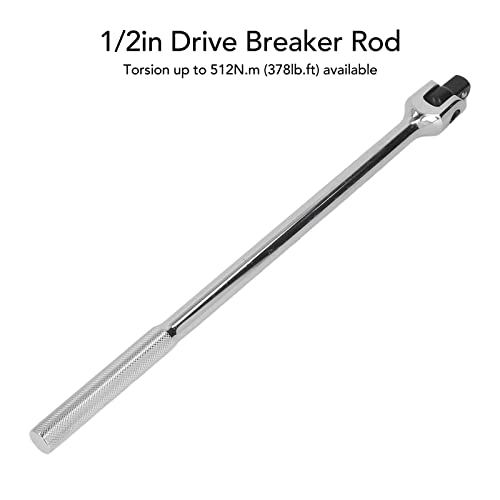 ViaGasaFamido 15 Inch Breaker Bar 1/2 Inch Drive Rotating Head Flexible Handle Socket Wrench Extension Tool for Auto Repair and Mechanical Work - Image 3