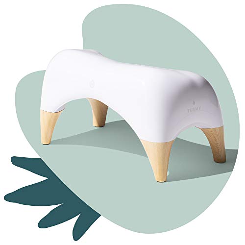 TUSHY Ottoman: A Premium Toilet Stool for The Bathroom - Modern Sleek Design (Relaxed 7.5