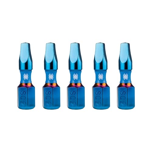 Spyder 1-Inch SQ2 Impact Driver Bit (5-Pack) (19085)