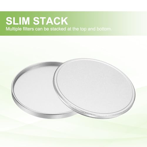 Capuchón de lente metálico PATIKIL 52 mm x 1 mm, 2 piezas, aluminio, protector de filtro apilable para cámaras miniatura 5