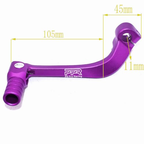 Image of Gear Shifter Lever, Alloy Aluminium Folding Shifter Lever Fits for Motorcycle BSE CRF 110 TTR 125 Motorcycle 50cc 110cc 250cc Dirt Pit Bike (Black-Purple)