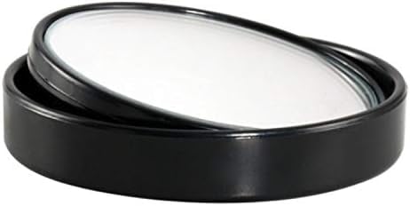 Image of Automaze 3R Blind Spot Mirrors, 2 inch Round HD Glass Convex 360 Wide Angle Side Rear View Mirror with ABS Housing for Cars SUV and Trucks, Silver, Pack of 2(3R-035) (Black)