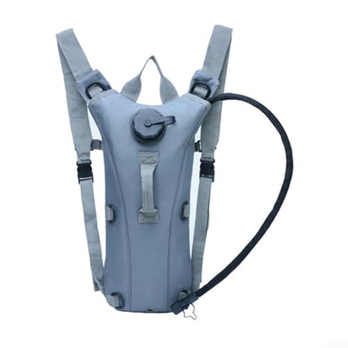 Mochila de hidratación de 3 litros para senderismo, camping y ciclismo, hecha de tela Oxford impermeable (gris)