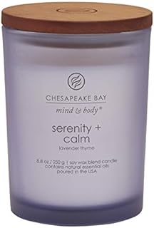 Chesapeake Bay Candle Scented Candle, Serenity + Calm (Lavender Thyme), Medium Jar