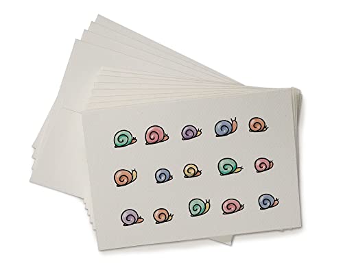 Image of Sugartown Greetings Colorful Cute Snail Cards - 24 Snail Note Cards with Envelopes - Thank You Cards for Baby Shower, Summer, Kids Birthday
