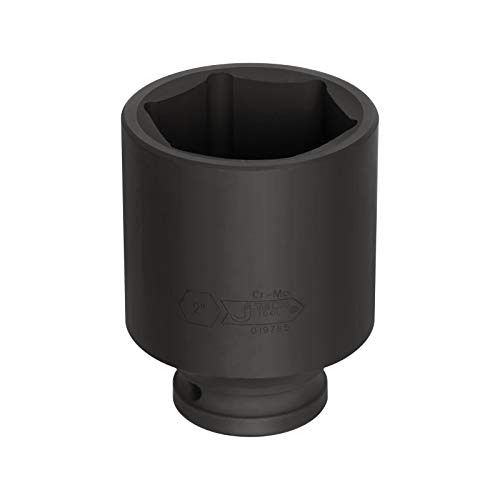 Image of Jetech 3 /4 Inch Drive 2 Inch Deep Impact Socket, Made with Heat-Treated Chrome Molybdenum Alloy Steel, 6-Point Design, SAE