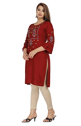Image of Chahit Women's Rayon Straight Kurta