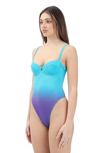 Monokini pour femme turquoise violet - Votre complice pour un été au beach club