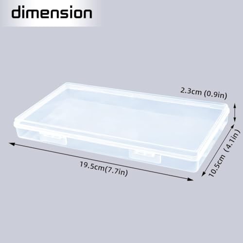 Image of DUOFIRE Small Plastic Box Organizer Box Small Plastic Storage containers for Storage Pencils and Art Supply Organizer Rectangle(7.7 x 4.1 x 0.9inch) 4 Pack