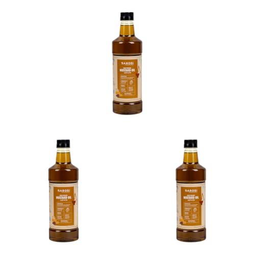 Image of BAROSI [Wood Cold Pressed Mustard Oil - 1L] | Kachi Ghani | Pure, Natural & Organic, Unrefined for Healthy Cooking (Sarso Tel) | Kolhu /Kacchi Ghani /Chekku | Perfect blend of Health, Taste & Aroma