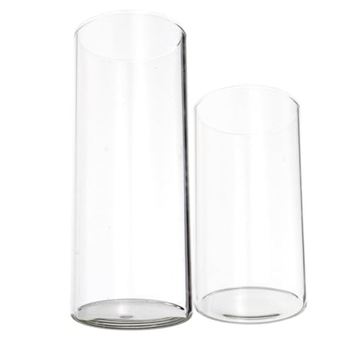 HOLIDYOYO 2pcs Candle Cup Candle Holder Lamp Shade Candle Holders Home Candle Holder Decorative Candle Cover Clear Candle Holder Candle Supply Ornaments High Borosilicate Glass