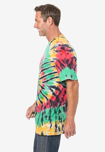 KingSize Men's Big & Tall Lightweight Tie-Dye Crewneck Tee3
