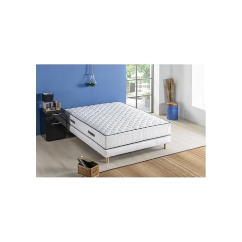 DEKO DREAM Matelas 160 x 200-672 Ressorts - 24 cm - 5 Zones - Equilibré - DETENTE