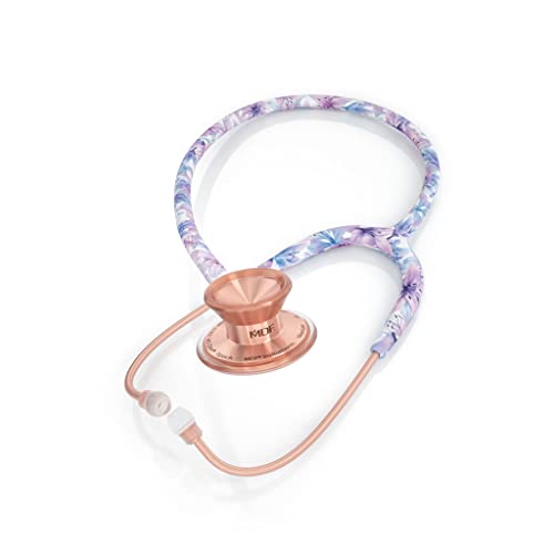 Image of MDF Instruments Monet Rosegold MD One Epoch Lightweight Titanium Stethoscope, Adult, Monet Tube, Rosegold Chestpieces-Headset, MDF777TMORG | Dual head, Trusted since 1971, Lifetime warranty, Free-Parts-for-Life, Latex-free, For doctors, nurses, students, home health
