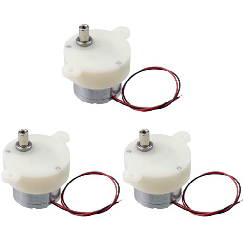 Antrader DC 6V 5rpm Gear Motor,High Torque Rotary Speed Deceleration Reducing Motor,Micro Electric Motor Gearbox,3Pcs
