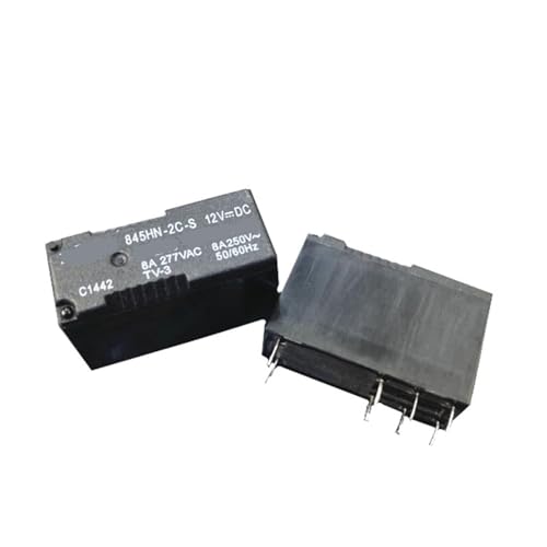 Relais S 845HN2CS 12V CC 8A composé de 8 broches pour commutation de signal