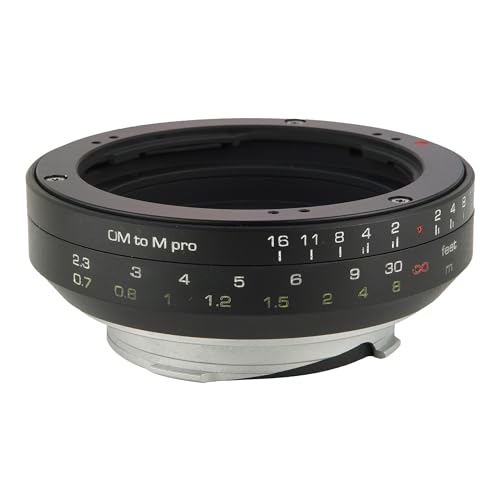 XPIMAGE Lens Mount Adapter Ring with Rangefinder Focus and Macro Extension for Olympus OM Lens to Leica M Camera