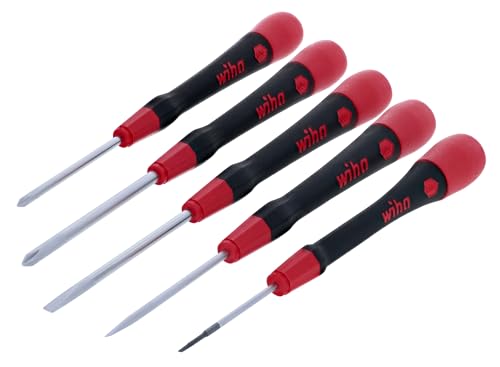 Image of Wiha 26195 5 Piece PicoFinish Slotted and Phillips Precision Screwdriver Set