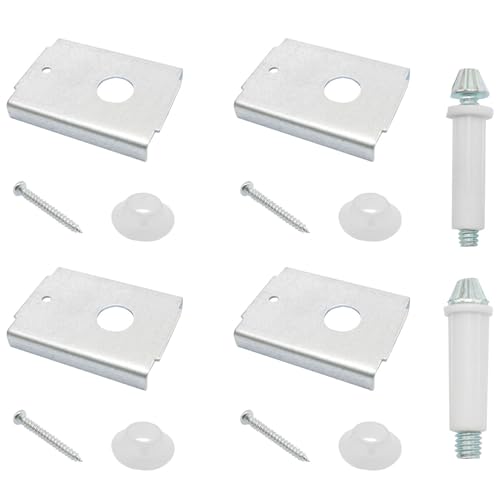 Kit de herrajes de reparación para puerta plegable doble CHENJIN de 4 piezas con soportes metálicos y accesorios para bisagras para clóset miniatura 1