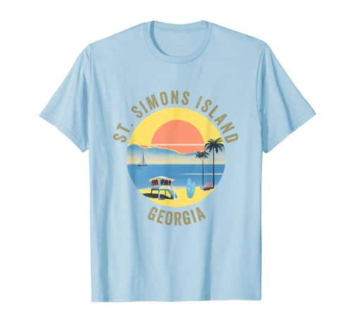 Vêtement souvenir de l'île de Saint-Simons – Rétro Vintage T-Shirt