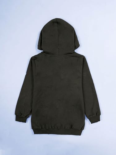 Image of KiddoPanti Boys Solid Cotton Full Sleeve Zip-Up Front Open Hooded Sweatshirt