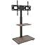 XTRARM Delphos Support TV Mobile Avec Socle Bois - Meuble TV à Roulettes 32-70" Jusqu'à 45kg, Hauteur Réglable, Rotatif ±25° VESA 600x400