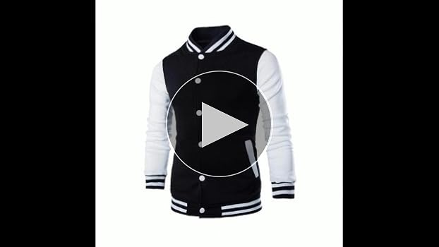 Amazon.com: HJINGSUN Fleece Varsity Jacket Men Letterman
