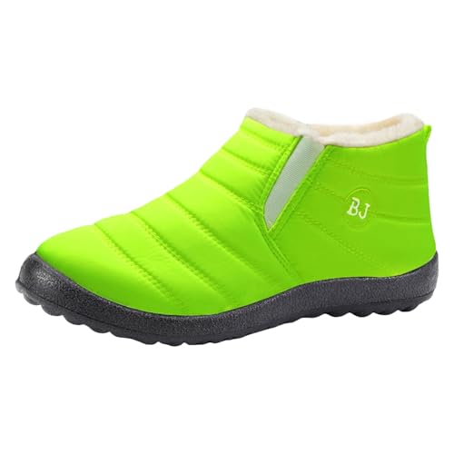 Winter Boots for Women Waterproof,Womens Ankle Furry Fluffy Plush Lined Snow Shoes Slip On Warm Winter Boot for Women Slip On Outdoor Booties with Non Slip Sole 6